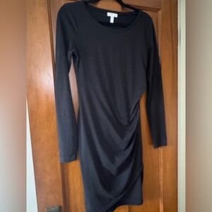 Leith Black Long-Sleeve Women's Dress